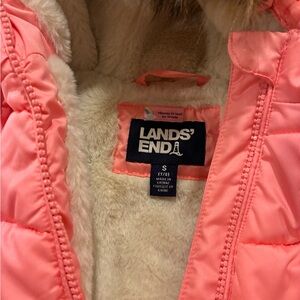Lands' End Kids Coral Puffer Jacket